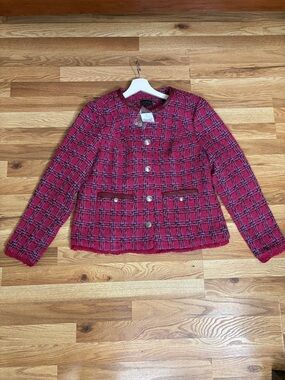 G by Giuliana Black Label Tweed pink Jacket size L